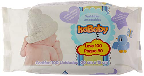 Isababy Toalha Umedecida Promo, Branca 100 unidades