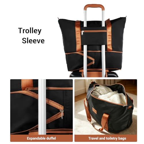 Image of 3 Piece ABS+PC Luggage Set, Carry On with Spinner & Duffle