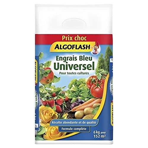 Algoflash Engrais Bleu Universel pour Toutes Cultures Formule Complète 6Kg (Lot de 2