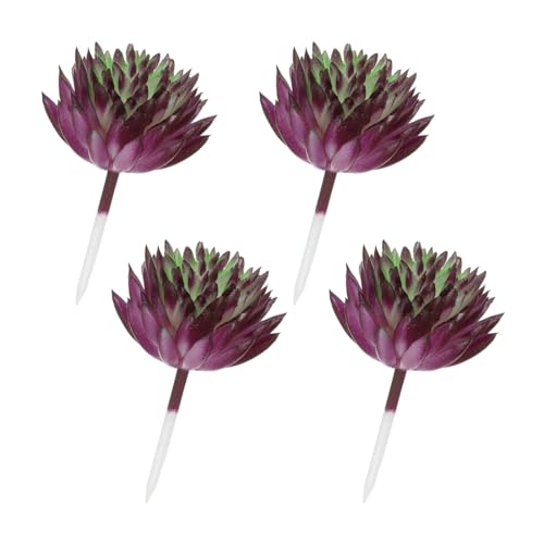 GLOKUUCA 4 Pack Purple Green Succulents