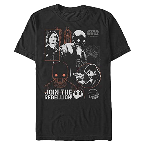 Star Wars Plans de Rébellion T-Shirt Homme en coton noir pour fan de la saga geek