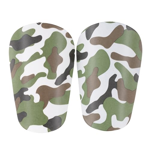 cdar 1 Pair Mini Soccer Shin Guards Camouflage Kids Teens Adults Players Miniature Shin Pads Protectors Football Games Protective Equipment S