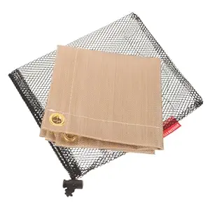 Gogogmee 1 Set Fireproof Cloth Portable Fireproof Blanket Portable Grill Blanket Outdoor Fire Blanket Outdoor Grill Blanket Portable Fire Blanket Barbecue Accessory Convenient Fire Blanket
