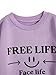 SweatyRocks Girl's Letter Print Graphic Sweatshirt Long Sleeve Thermal Pullover Tops Purple 9Y