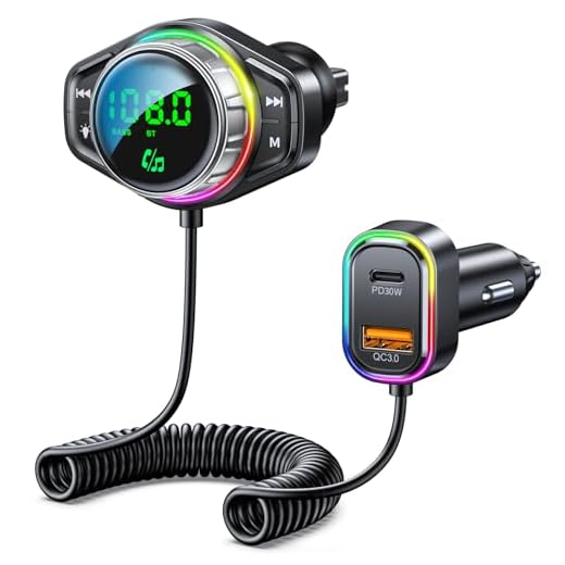 Advanced Bluetooth FM Transmitter with RGB Lights