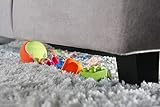 BOWERBIRD Clear Toy Blockers for Furniture - Use on Carpet and Heavy Rugs - Stop Things from Going Under Couch Sofa Bed and Other Furniture