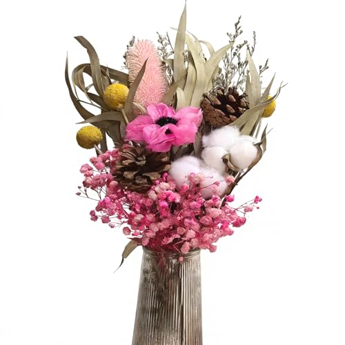 Ramo de flores secas artesanales para decoración de hogar miniatura 1