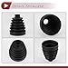 HEROFFIX 1 Set CV Joint Boot Kit for Toyota Sienna 2011-2015 for Lexus ES350 2007-2010 Outer Constant Velocity Joint Boot W/Clamps No.044280W060 Black Rubber