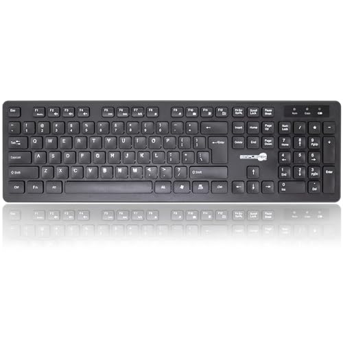 Kit de teclado y ratón inalámbrico Simpletek negro 2,4 G con QWERTY de EE. UU. 3