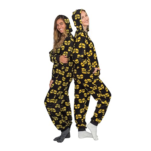 Wu Tang Clan Logo Toss Pajama Union Suit (Adult Medium) Black4