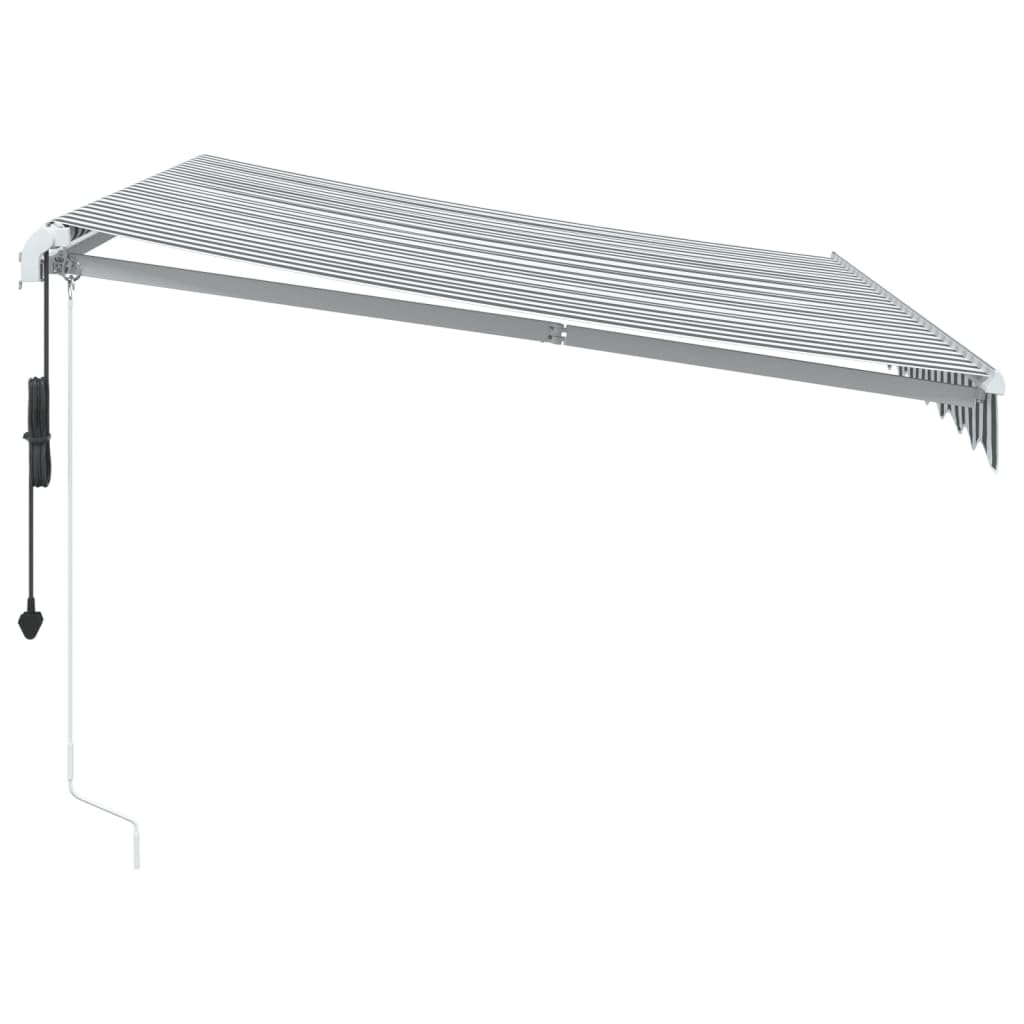 Festnight Store Banne Motorisé 3x2,5 Store banne Electrique avec Télécommande Auvent Rétractable à Bras Repliable pour Balcons Terrasse et Jardin-Anthracite et blanc-300 x 250 cm