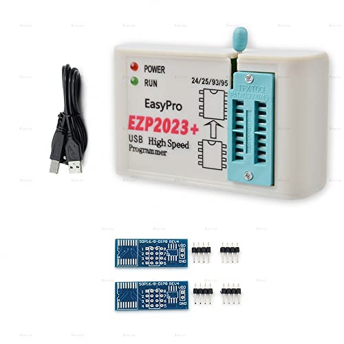 Yumin EZP2023 USB SPI Programmer mit 12 Adapter Support 24 25 93 95 EEPROM Flash Bios Compiler HöChste Programmiergeschwindigkeit