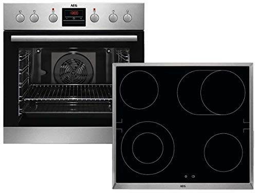 Preisvergleich Produktbild AEG EES331 Set Herd EES33101ZM + Glaskeramikkochfeld HE604060XB