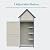 Outdoor Storage Shed with Floor, 68" Tall Wood Garden Tool Shed, Metal Framed Tool Cabinet with Adjustable Shelves, Outside Vertical Tool Shed