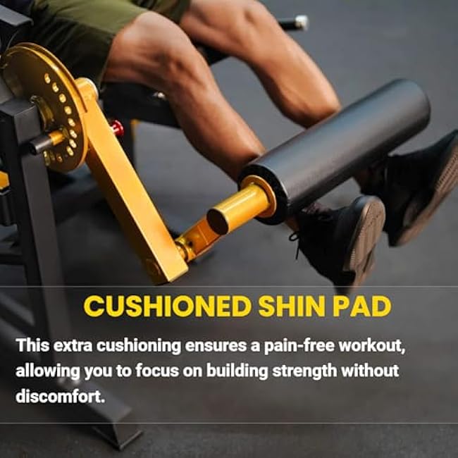 Leg Extension and Curl Machine for Home Gym, Adjustable Leg Workout Hamstring Curl Machine with Heavy Duty Frame and Smooth Cable System