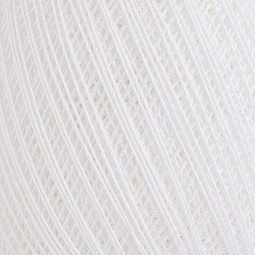 Yarn Art 1 Skein YarnArt Violet,100 Mercerized Cotton Yarn Threads Crochet Lace Hand Knitting Yarn Embroidery Arts Crafts (White 003)