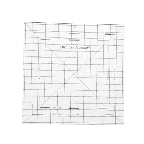 Bequilting Acrylic T-Shirt Alignment Transformation Quilting Ruler 15.5x15.5 inches image 2