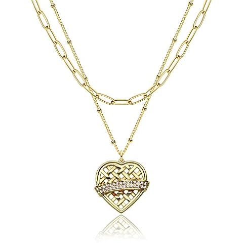 Bohemia Layered Necklace, Bar Coin Charm Pendant Neckalce Delicate Station Chain Multilayer Dics Bar Choker Necklaces for Women, Metal Cover