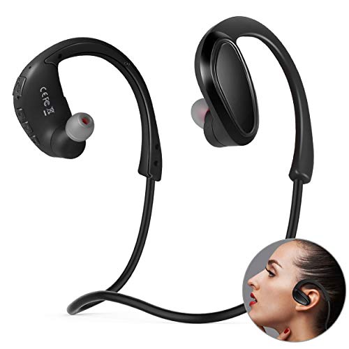 Losenlli Auriculares Bluetooth 4.2 Auriculares Deportivos Mp3 Deportivos ultraligeros inalámbricos Memoria 8Gb incorporada A Prueba de Sudor Ejecución de Auriculares estéreo Cover