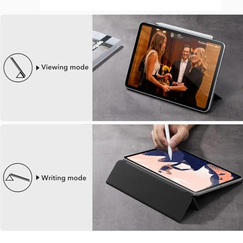 Image of LIRAMARK Case for Apple iPad Pro 11 inch 2022 /2021 /2020 4th /3rd Generation, Powerful Magnetic Case, Slim Trifold Stand, Supports Pencil Pro and Pencil (USB-C), Rebound Series - Black