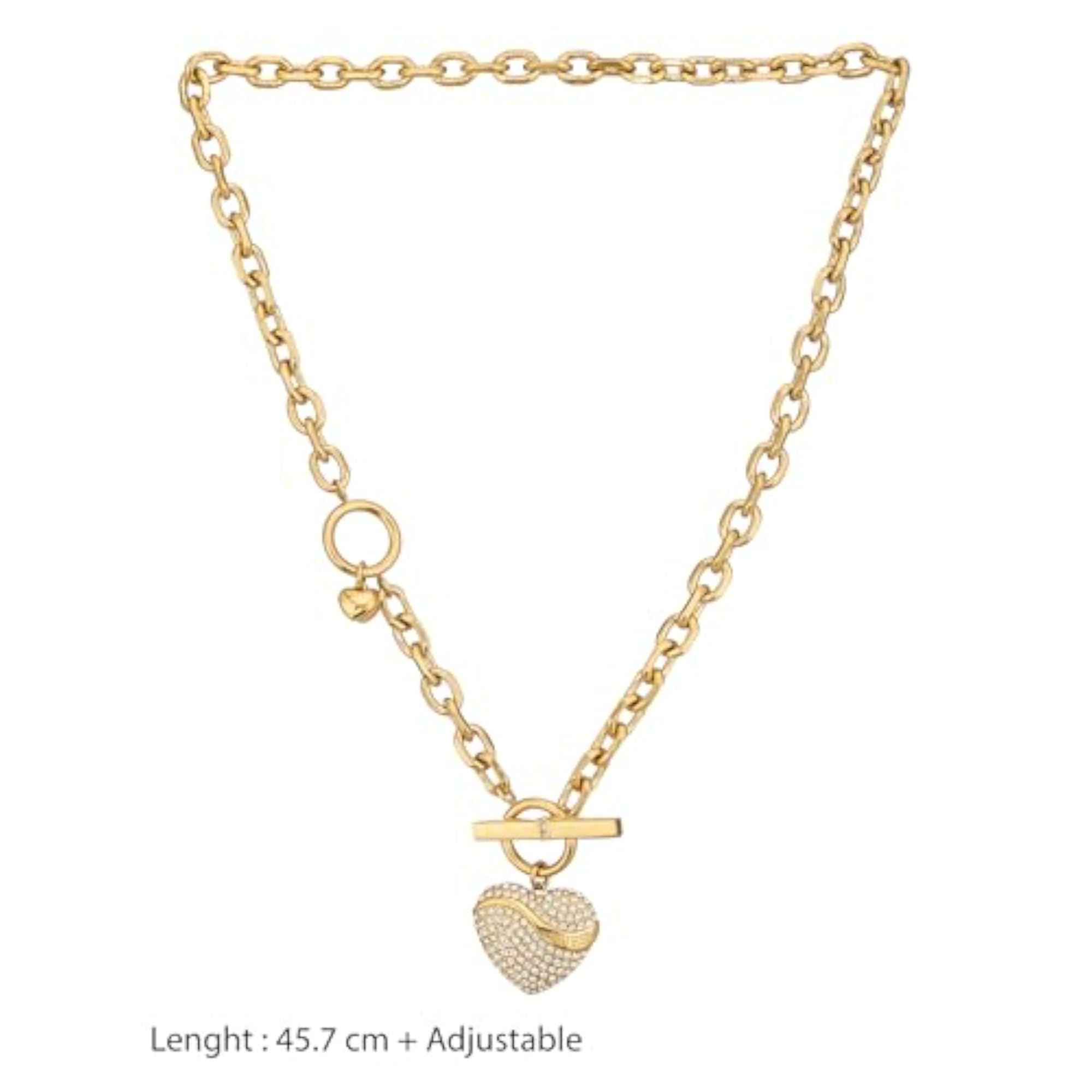 Women's Gold-Plated Stainless Steel Layer-Friendly Necklace