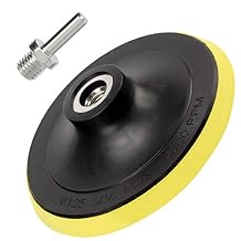 5 Inch125mm Hook and Loop Buffing Pad for Sanding Discs, Rotary Backing Pad with M14 Drill Attachment Adapter and Soft Foam Layer