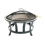 Feuerstelle Ø 75 cm Edelstahl | Hakenfunken, Feuerschale, Feuerkorb, Garten | Multifunktional für Outdoor Camping Versorgung mit Rundform (DF-FS3030-C) – Bild 5