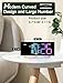 Cadmos Extra Loud Alarm Clock for Heavy Sleepers Adults,Teens,Kids,Rainbow Clock for Bedrooms,Small Bedside Digital Clock with Large Display,7 Color Night Light,12/24h(Black+Dynamic)