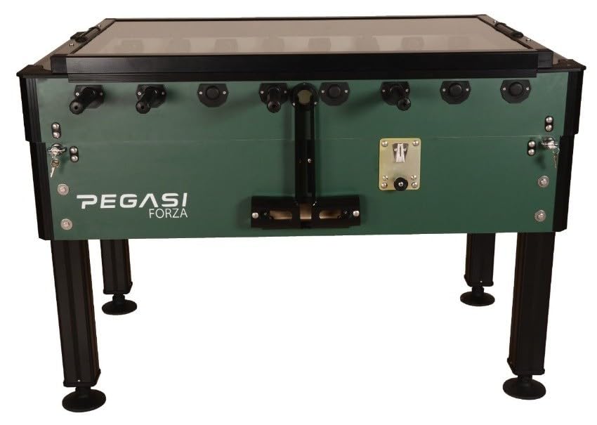 Pegasi Fußballtisch Premium - Coin Drop - Kickertisch - Fussballtisch - Outdoor Tischkicker- Fußball Tischspiel - Fussballtisch Erwachsene - Foosball Table - Grün – Bild 3