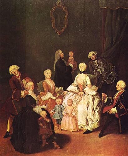 Affiche de Arts Pietro Longhi La Famille Patricienne Tableau Toile pour Salon 60x90cm