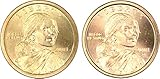 2001 P&D Sacagawea Native American Dollar 2 Coin Set BU Uncirculated $1
