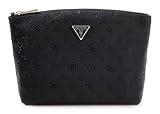 GUESS Bolsa de Maquillaje Wilder Top Zip Cosmetic Bag Black Negro