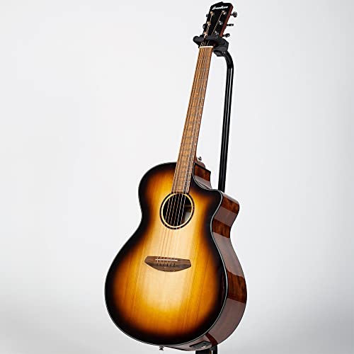 Breedlove Dsco44Ceeuam Eco Discovery S Concerto Ce Acoustic-Electric Guitar (Edgeburst) Bundle With Kopul 10' Instrument Cable, Fender 12-Pack Picks, And Gator Guitar Stand #TOP2