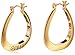 GUESS Basic Small Oval Logo Hoop Earrings