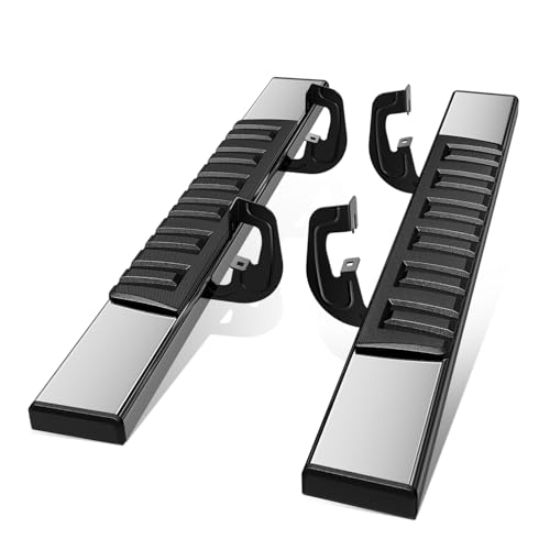 Auto Dynasty 6.75 Inches Running Boards Compatible with 2007-2019 Silverado Sierra 1500 2500HD 3500HD Regular Cab, Stainless Steel Chrome Polished Side Steps Nerf Bars