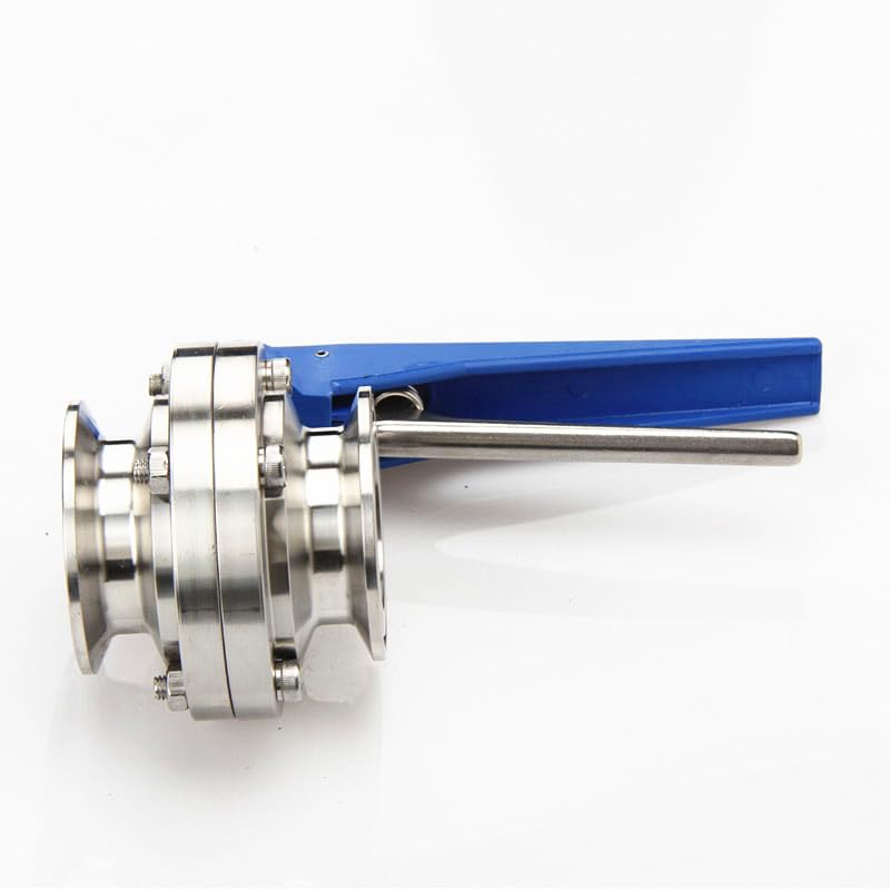 Válvula de triple abrazadera, 1", 1-1/2", 2" de acero inoxidable SS304, gatillo de presión(1-1/2")