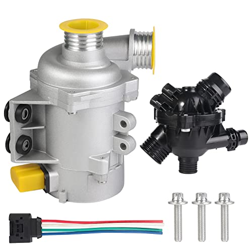 11517586925 Electric Engine Water Pump Coolant and Thermostat Kit For BMW E60 E61 E81 E87 E90 E91 X1 X3 X5 Z4 325i 330i 525i 530i 630i 730i Replaces OE 11537536655 11517521584 11517546994