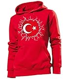 Türkei Frauen Fan Hoodie Golebros Turkei Turkey Türkiye Fussball Fußball Trikot Look Jersey fanhoodie Damen Frauen Hoodie Pulli Sweatshirt Kapuzen Pullover Fan Fanartikel Outfit Bekleidung Oberteil Artikel