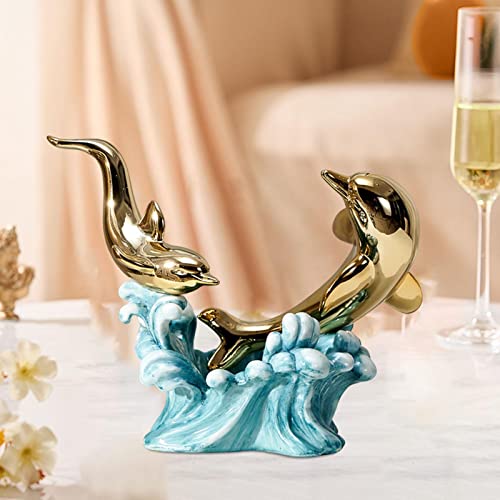 Ioensy Estilo Nórdico Dolphin Rack Decorativo Animal Escultura Artigos de Mobiliário Arte Bonito Gar
