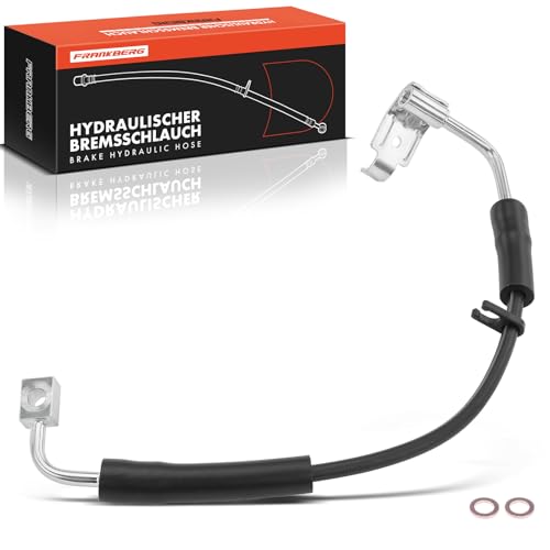 Frankberg Brake Hose Brake Hydraulic Hose Front Axle Left Passenger Side Compatible with Wrangler III JK 2.8L 3.6L 3.8L 2007-2017 Wrangler IV JL 3.6L 2017-2022 Replace# 52060045AE
