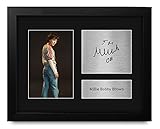 HWC Trading Millie Bobby Brown Stranger Things Gifts USL Framed Printed Signed Autograph Picture for TV Show Fans - US Letter Size