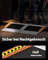 30cm Türschwellenrampe für Rollstuhl, 363 kg Tragkraft Nahtloses Rampe – Ansicht 6
