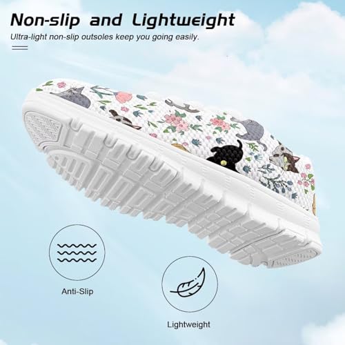 Flower Kids Running Sneakers for Girls Lightweight Athletic Tennis Shoes Breathable Outdoor Sports Shoes for Little Kid Size11-13/ Big Kids Size1-54
