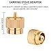 WADEO Portable Camping Stove Adapter, 1L Propane Small Tank Input EN417 Lindal Valve Output Cylinder LPG Canister Adapter, 2 Pieces