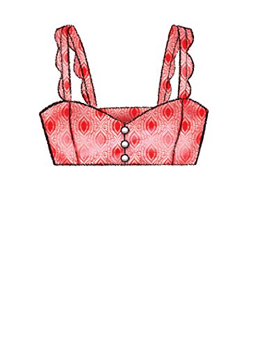 Mccall Pattern Company Mccall's M79585A Women's Close Fit Crop Tank Top Sewing Patterns, Sizes 4-22, Various, White #TOP5