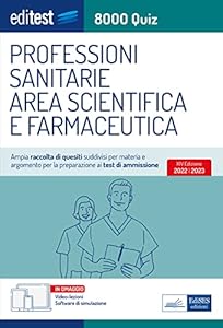Vedi scheda su Amazon Test Professioni Sanitarie: raccolta di 8.000 quiz. Valida anche per i corsi di laurea di Area scientifico-farmaceutica