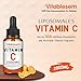 Liposomales Vitamin C Flüssig 2000 mg, 2 Flaschen, Hochdosiert Ascorbinsäure, Maximale Absorption Vit C Tropfen, Vegan