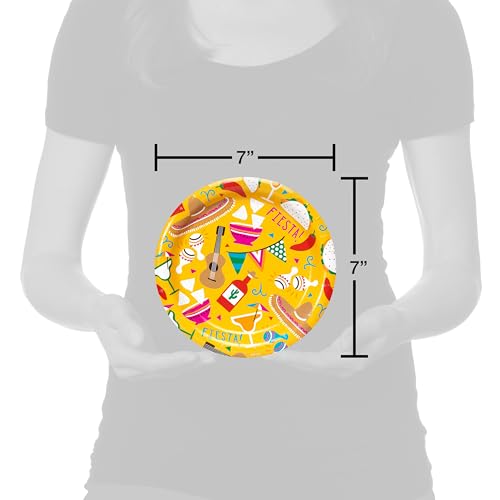 Image of American Greetings 36-Count Paper Dessert Plates, Fiesta Party Supplies