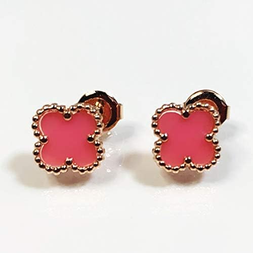 Amazon アルハンブラ風 ピンクオパールピアス シルバー925 ピアス 通販