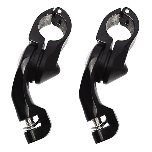 Repose-pieds moto Harley 1.25 pouces avec supports courts réglables noirs